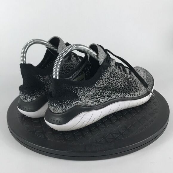 Nike Free RN Flyknit Oreo Black/White Running Shoes 942839-101 Women’s Size 7 - Picture 5 of 12